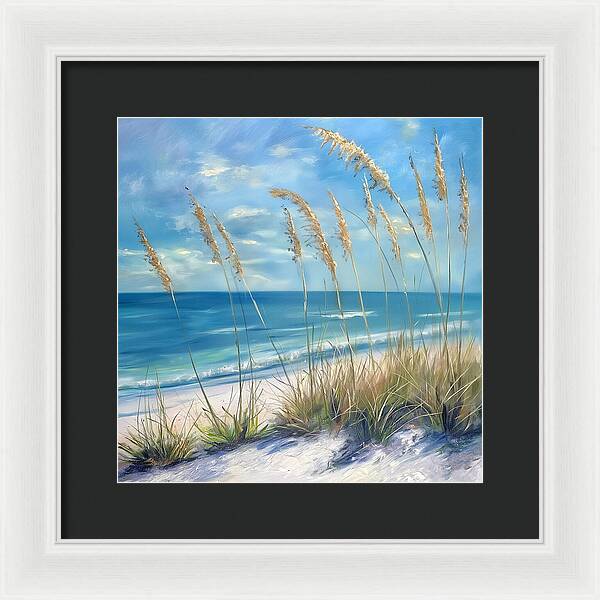 Sunlit Sandscape - Framed Print