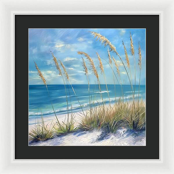 Sunlit Sandscape - Framed Print