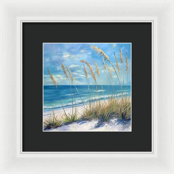 Sunlit Sandscape - Framed Print