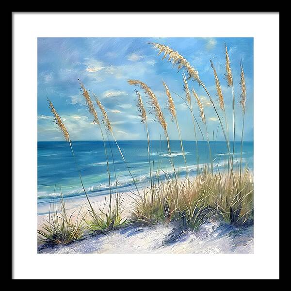 Sunlit Sandscape - Framed Print