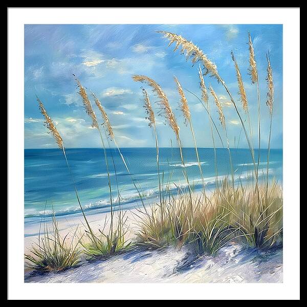 Sunlit Sandscape - Framed Print