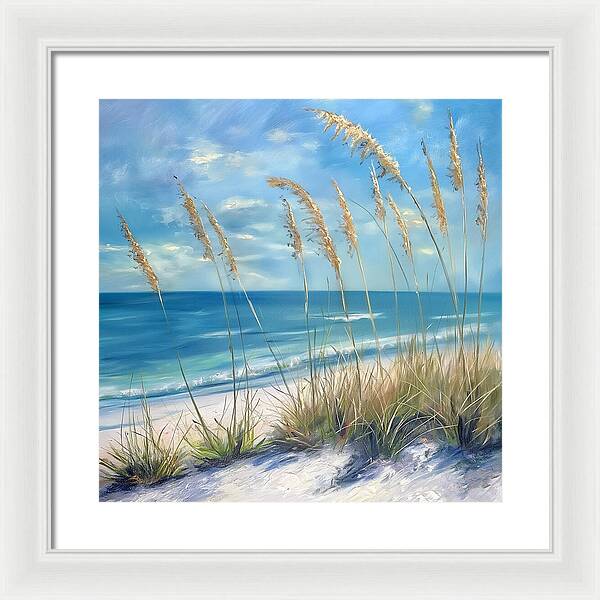 Sunlit Sandscape - Framed Print