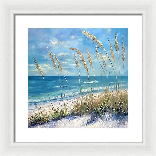 Sunlit Sandscape - Framed Print