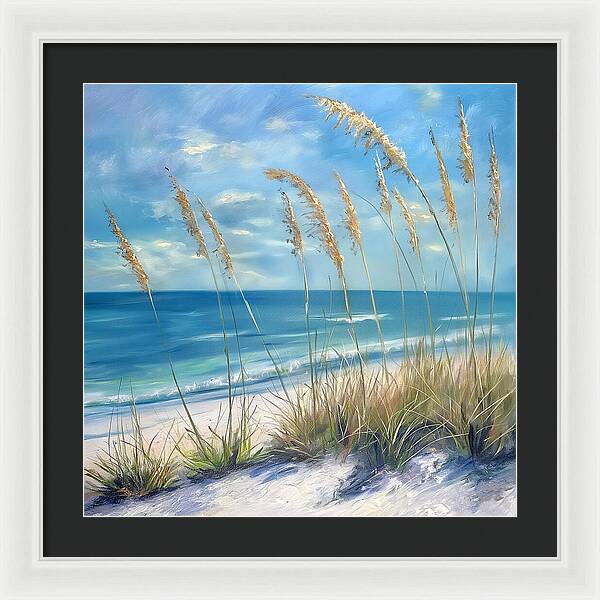 Sunlit Sandscape - Framed Print