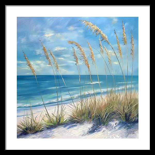 Sunlit Sandscape - Framed Print