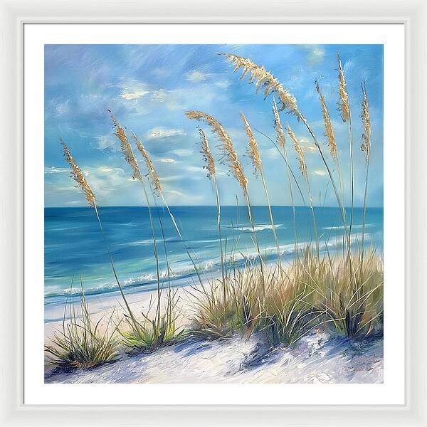 Sunlit Sandscape - Framed Print