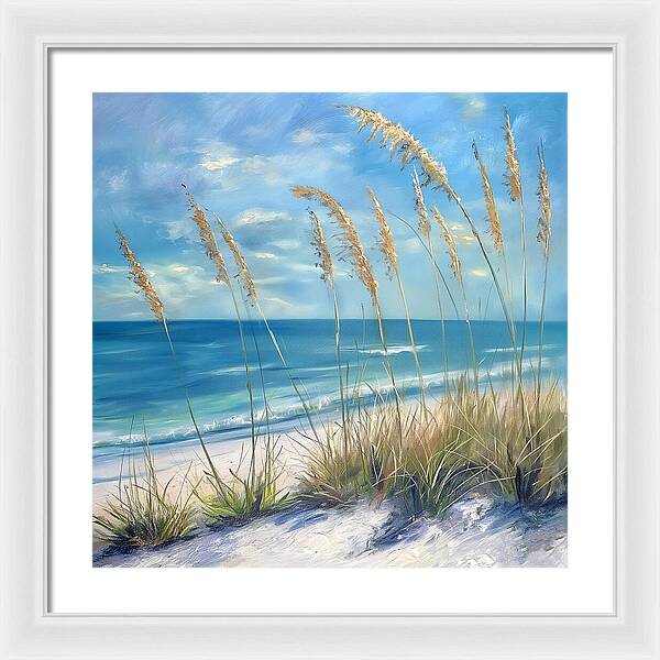 Sunlit Sandscape - Framed Print