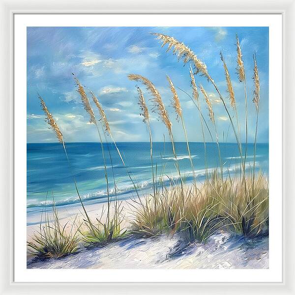 Sunlit Sandscape - Framed Print