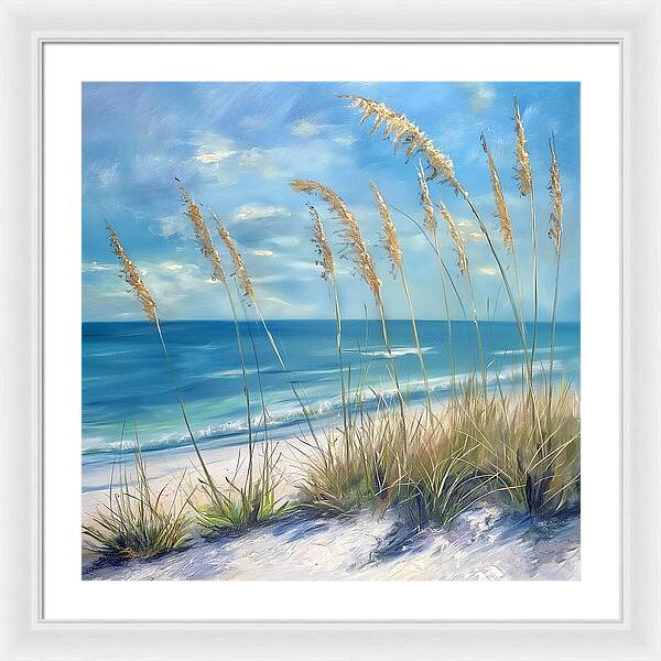 Sunlit Sandscape - Framed Print