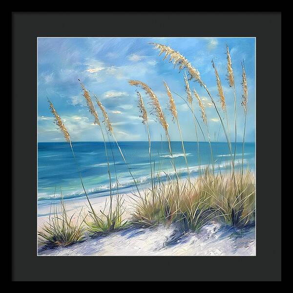 Sunlit Sandscape - Framed Print