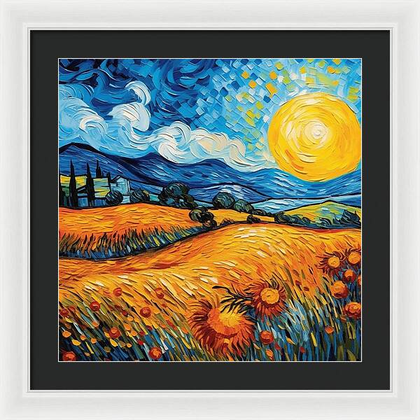 Sunlit Valleys - Framed Print