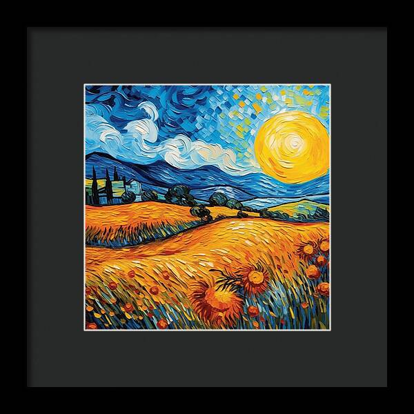 Sunlit Valleys - Framed Print