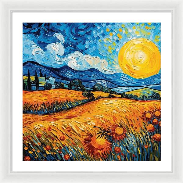 Sunlit Valleys - Framed Print