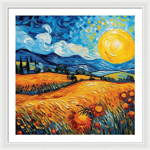 Sunlit Valleys - Framed Print