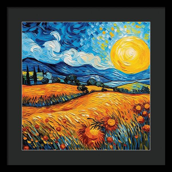 Sunlit Valleys - Framed Print