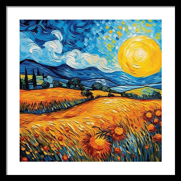 Sunlit Valleys - Framed Print