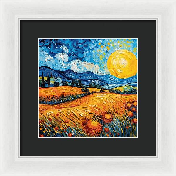 Sunlit Valleys - Framed Print