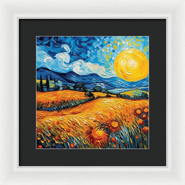 Sunlit Valleys - Framed Print