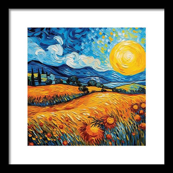 Sunlit Valleys - Framed Print