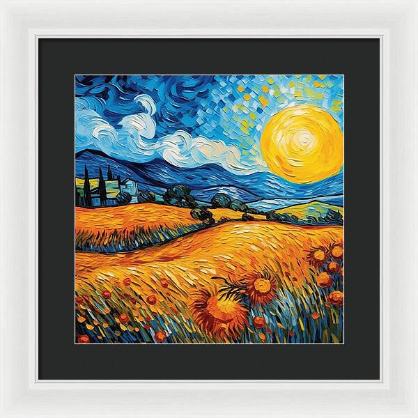 Sunlit Valleys - Framed Print