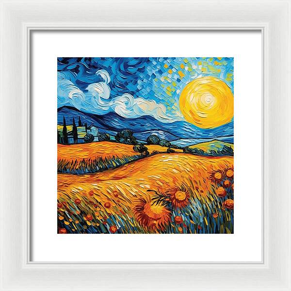 Sunlit Valleys - Framed Print