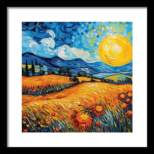 Sunlit Valleys - Framed Print