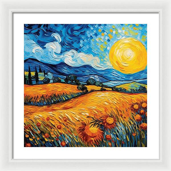 Sunlit Valleys - Framed Print