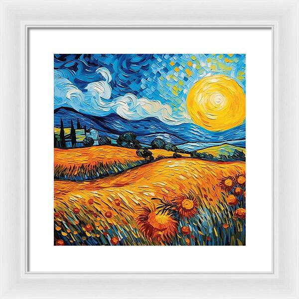 Sunlit Valleys - Framed Print