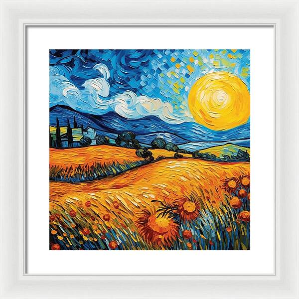 Sunlit Valleys - Framed Print