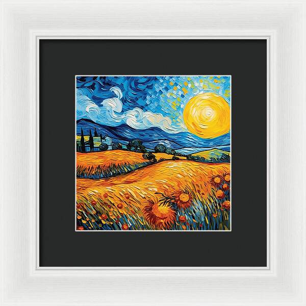 Sunlit Valleys - Framed Print