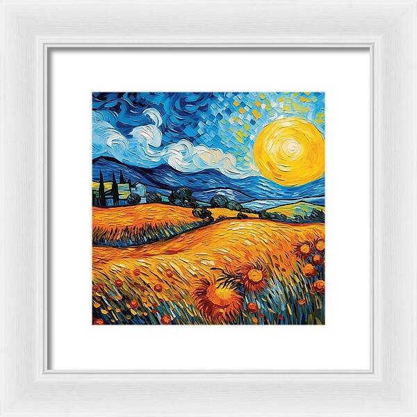 Sunlit Valleys - Framed Print