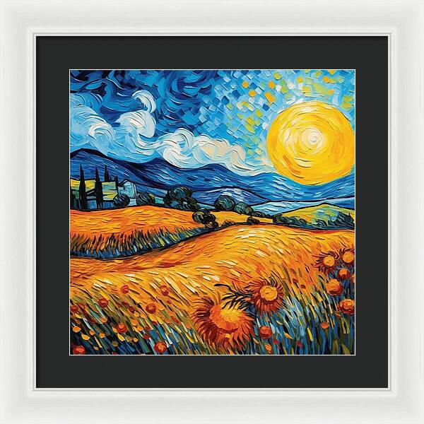 Sunlit Valleys - Framed Print