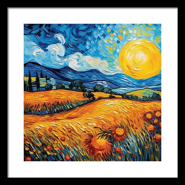 Sunlit Valleys - Framed Print