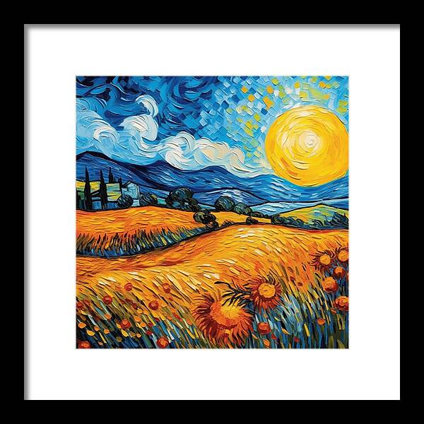 Sunlit Valleys - Framed Print