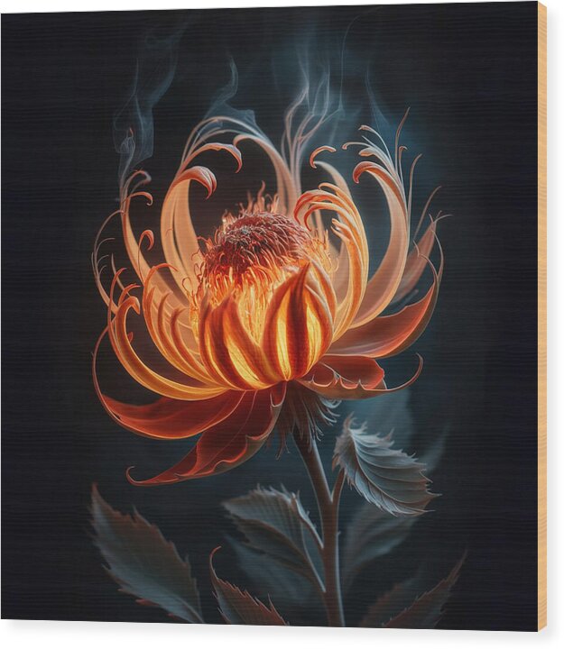 The Ember Lily - Wood Print