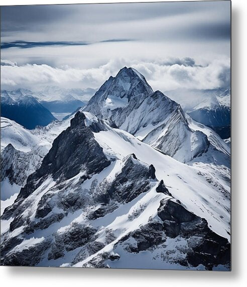 Tranquil Peaks - Metal Print