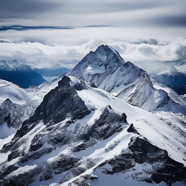 Tranquil Peaks - Art Print