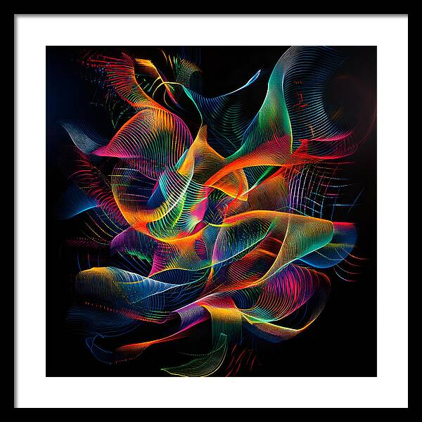 Vibrant Convergence - Framed Print