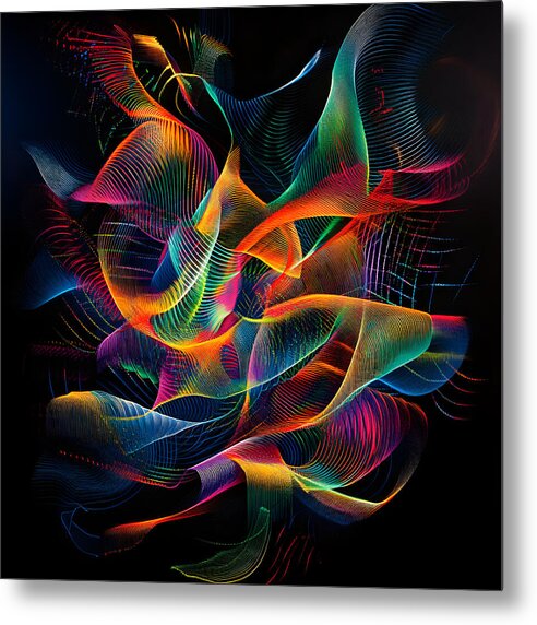 Vibrant Convergence - Metal Print