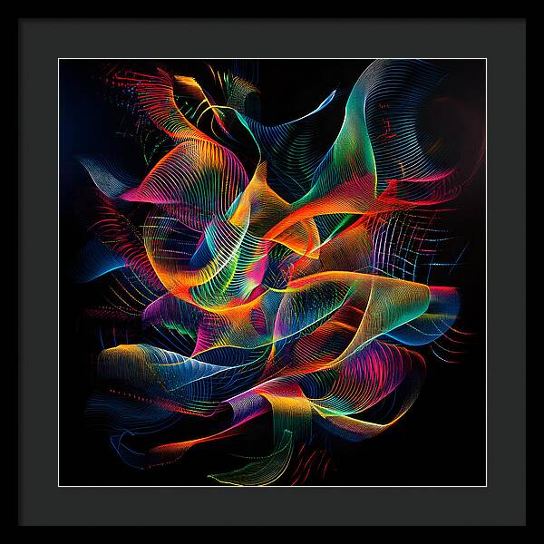 Vibrant Convergence - Framed Print