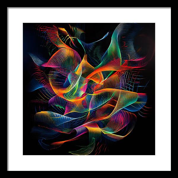 Vibrant Convergence - Framed Print