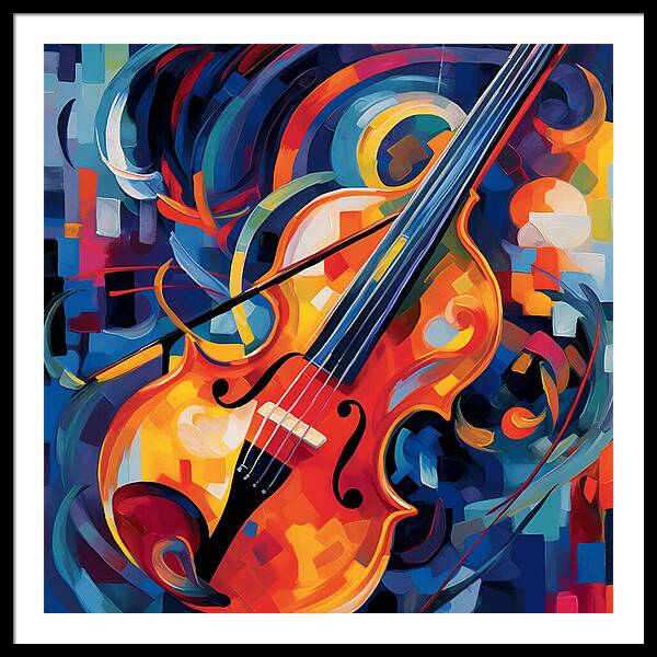 Vibrant Strings - Framed Print