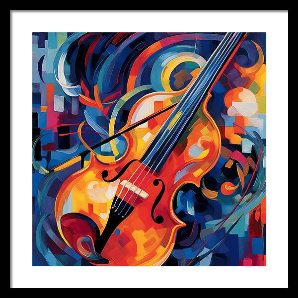 Vibrant Strings - Framed Print