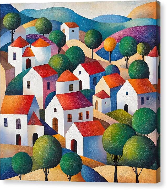 Village of Colors - Canvas Print