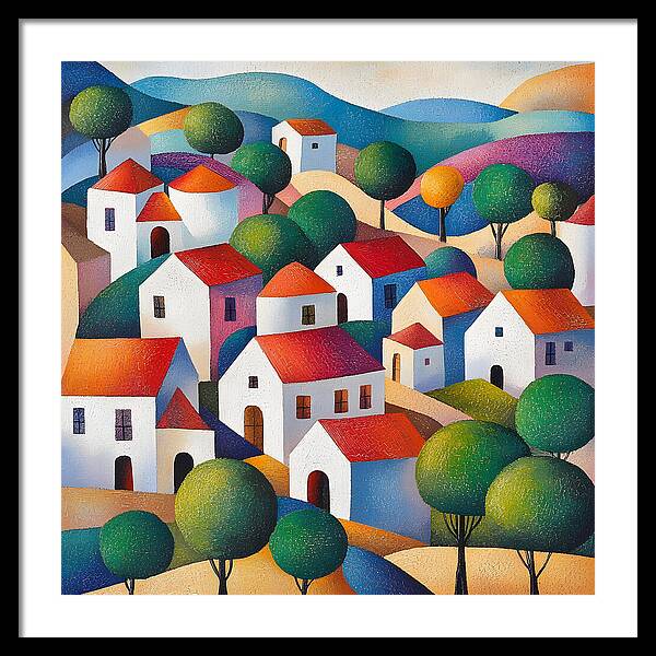 Village of Colors - Framed Print