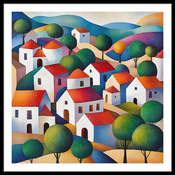 Village of Colors - Framed Print