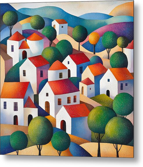 Village of Colors - Metal Print