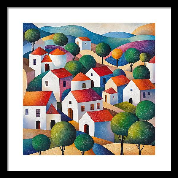 Village of Colors - Framed Print