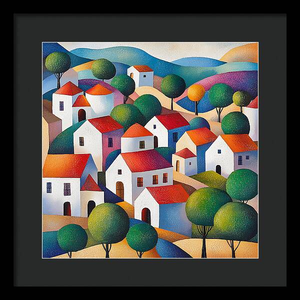 Village of Colors - Framed Print