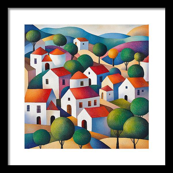 Village of Colors - Framed Print